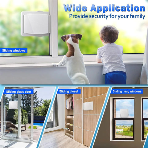 ZHUYING Sliding Door Lock, 6 Pack Child Safety Sliding Glass Door Lock for Sliding Glass Doors, Sliding Windows, Sliding Closet, Easy to Installation Provides More Security for Your Baby and Pets